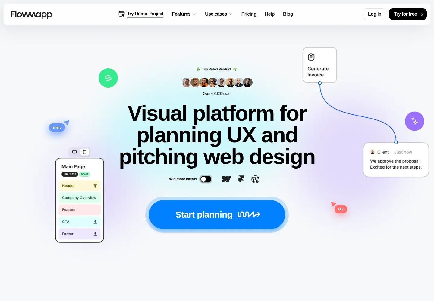 Screenshot of flowmapp.com