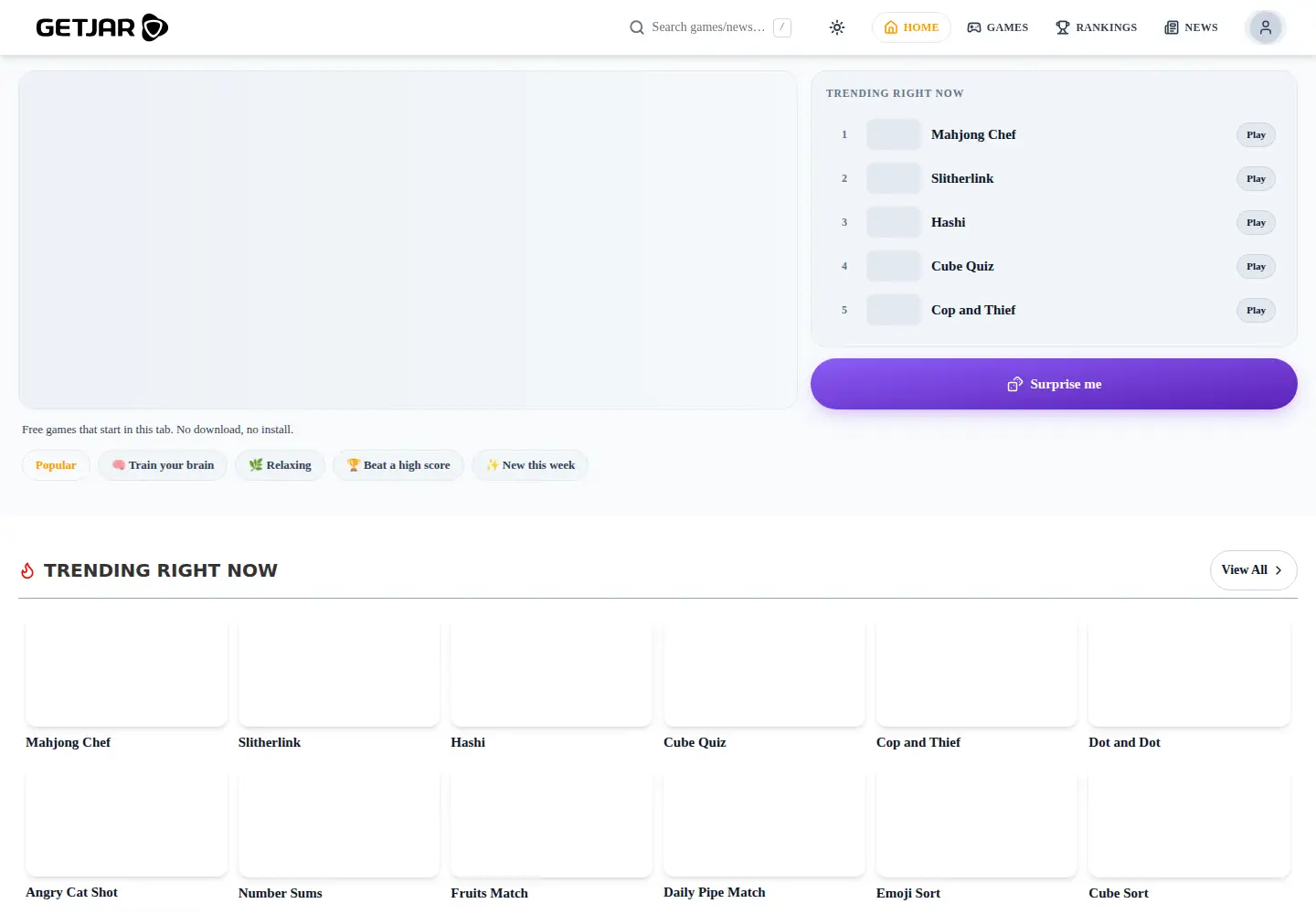 Captured homepage of getjar.com in the current scan