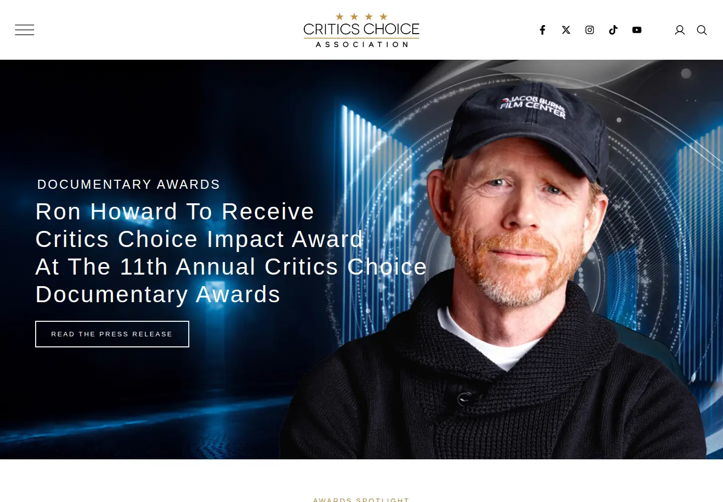 Captured homepage of criticschoice.com in the current scan