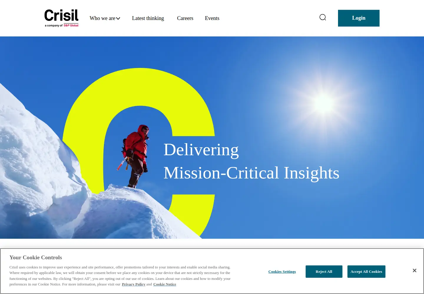Captured homepage of crisil.com in the current scan