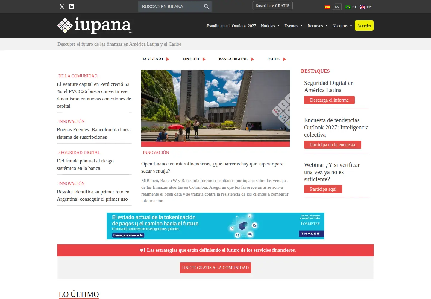 Captured homepage of iupana.com in the current scan