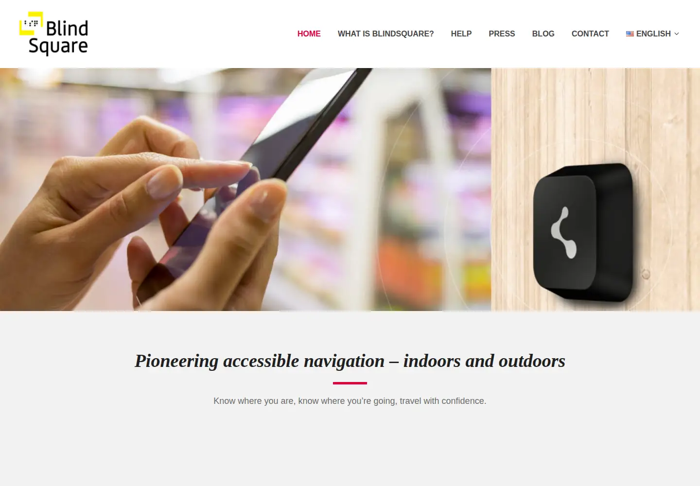 Screenshot of blindsquare.com