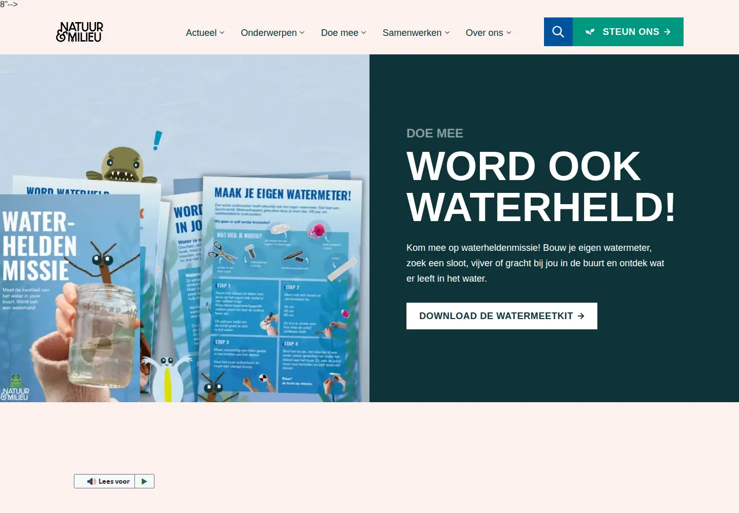 Screenshot of natuurenmilieu.nl