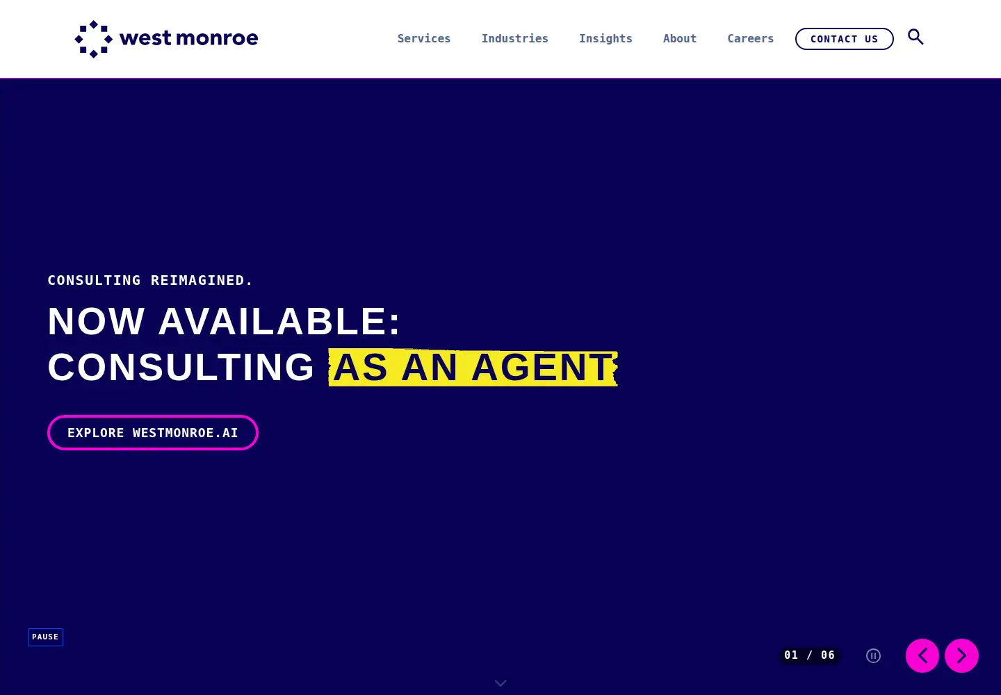 Screenshot of westmonroe.com