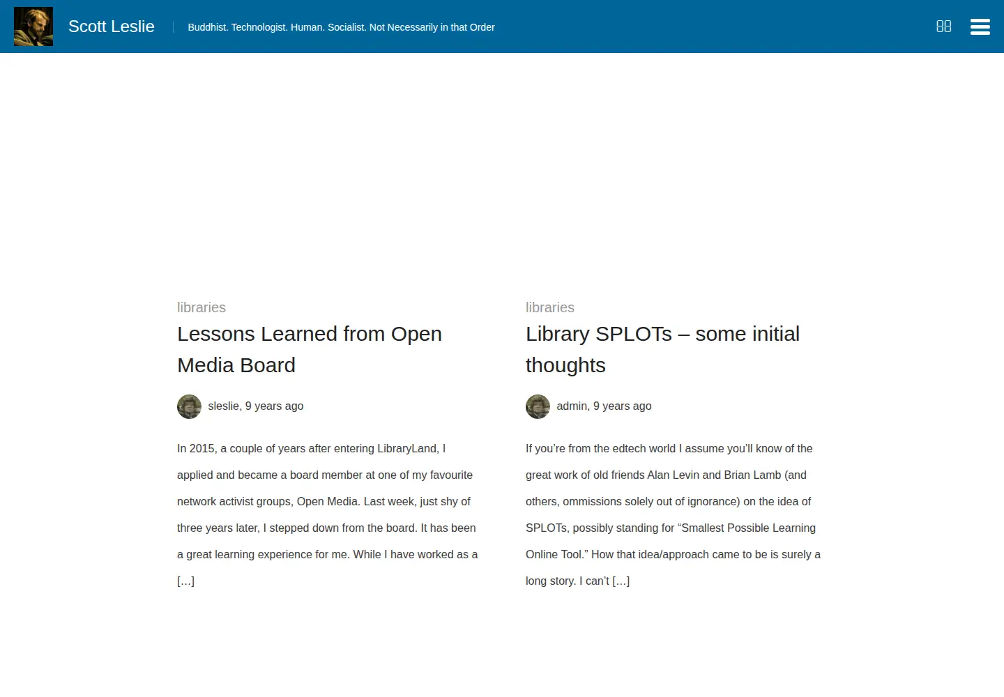 Captured homepage of edtechpost.ca in the current scan