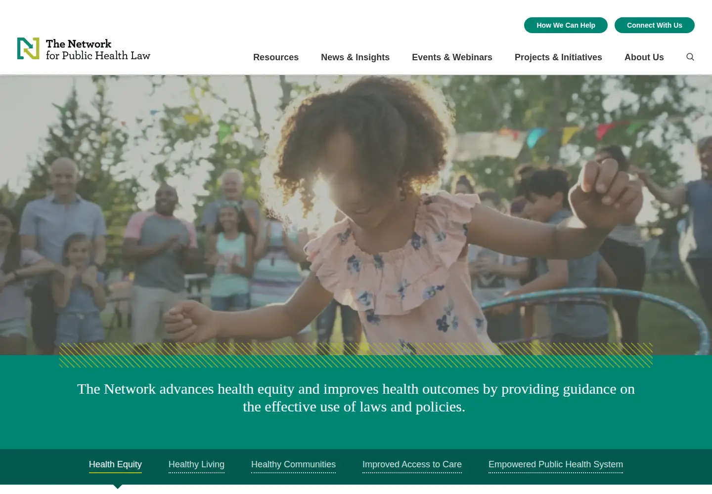 Captured homepage of networkforphl.org in the current scan