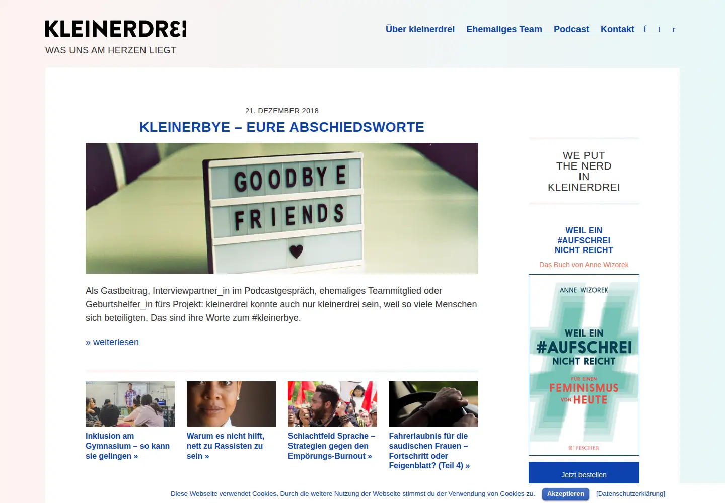 Screenshot of kleinerdrei.org