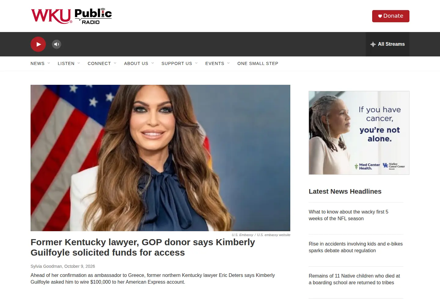 Screenshot of wkyufm.org