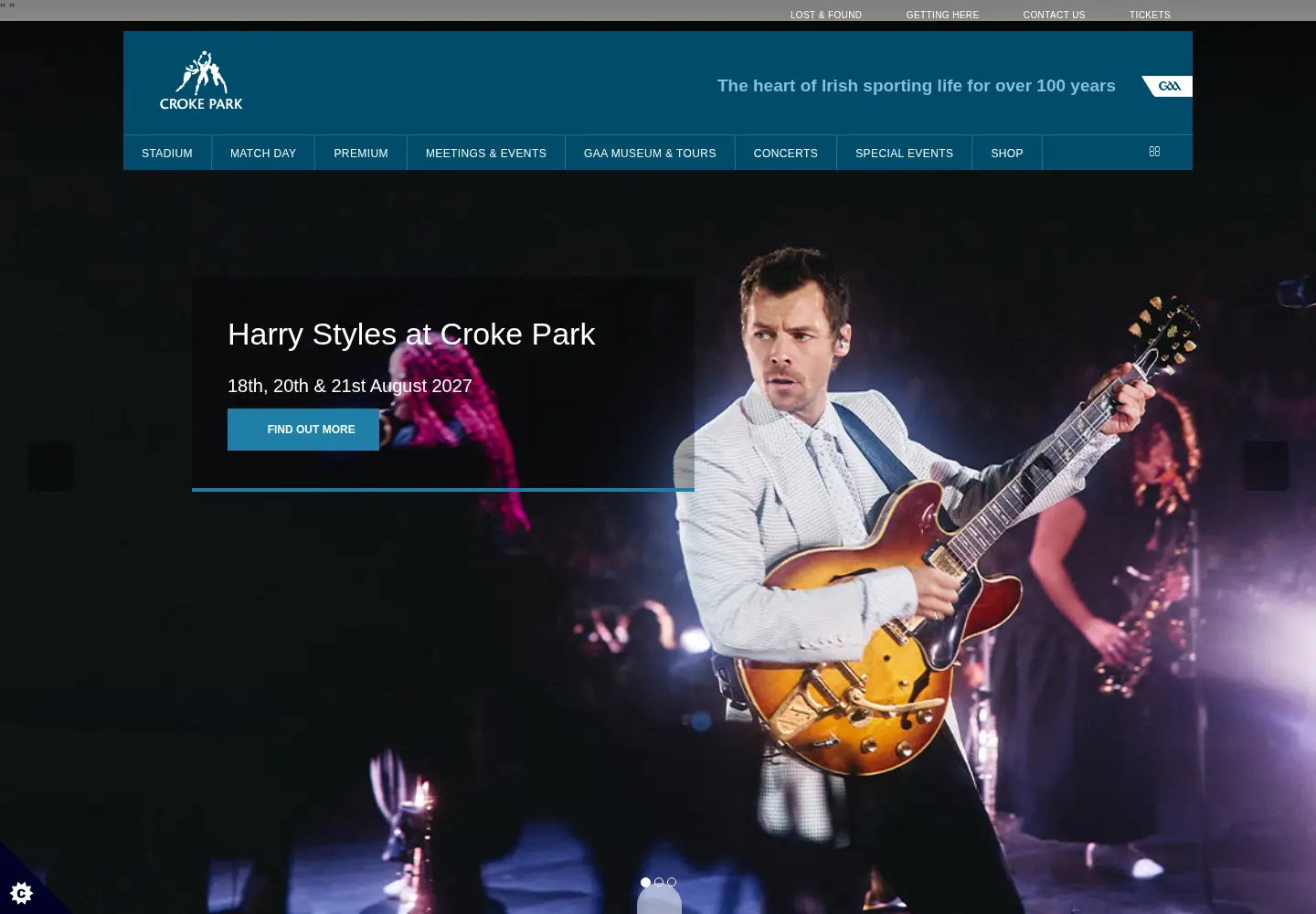 Screenshot of crokepark.ie