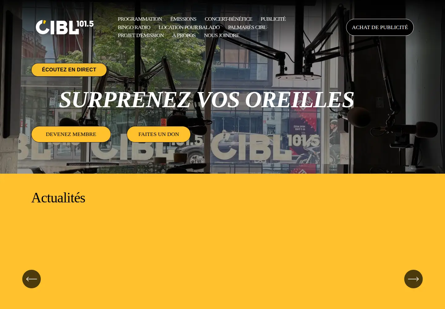Screenshot of cibl1015.com