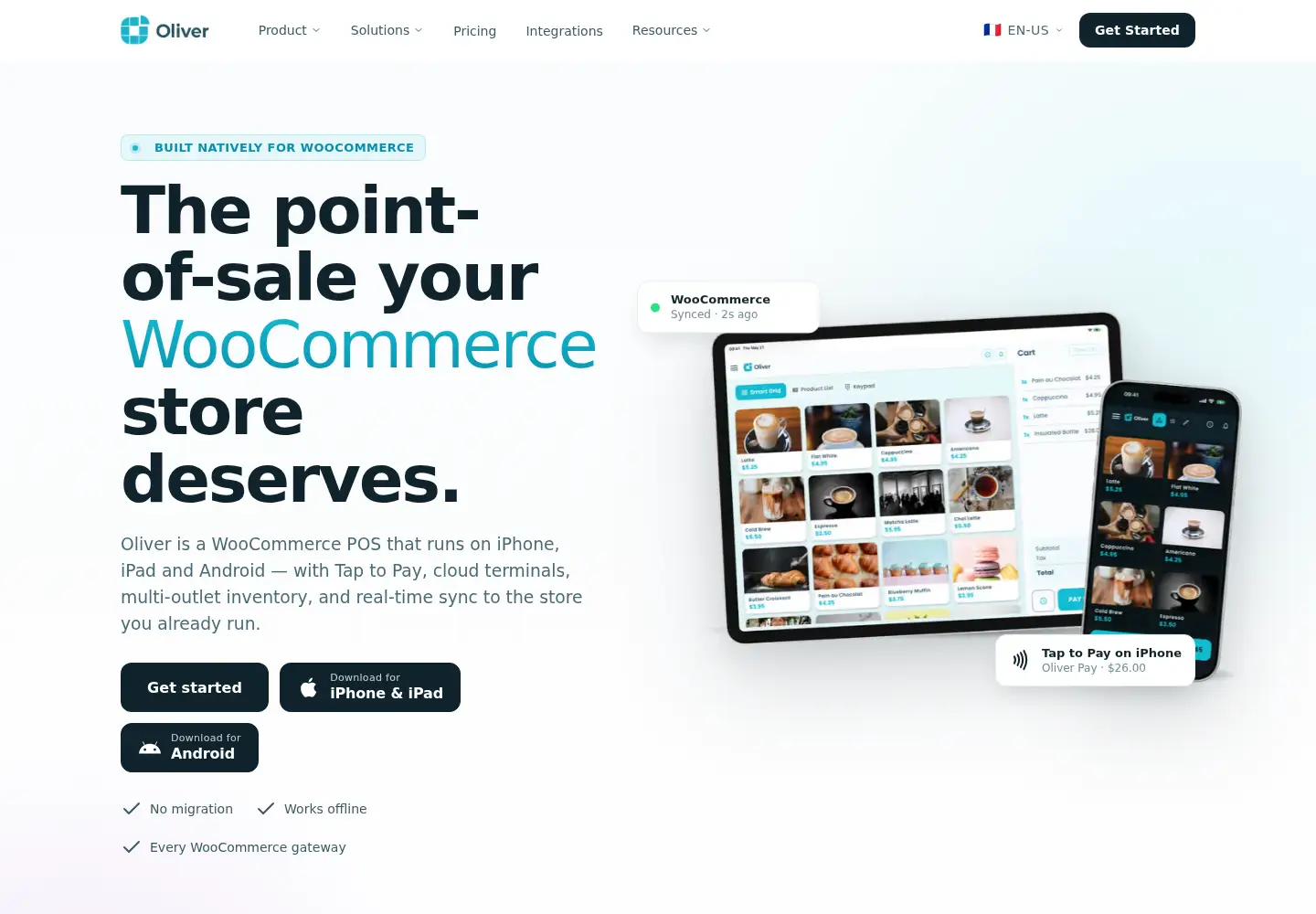 Screenshot of oliverpos.com