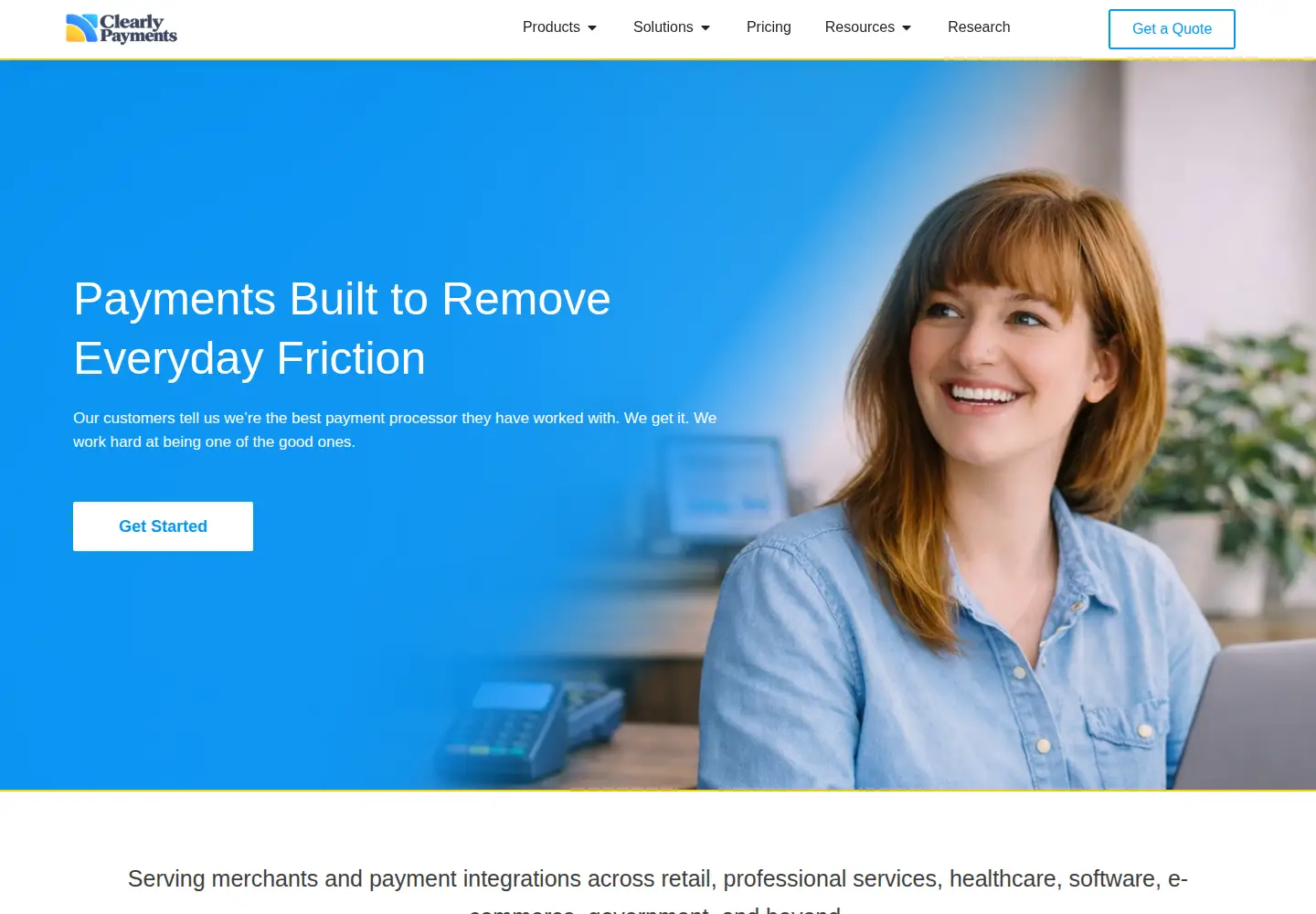 Screenshot of clearlypayments.com