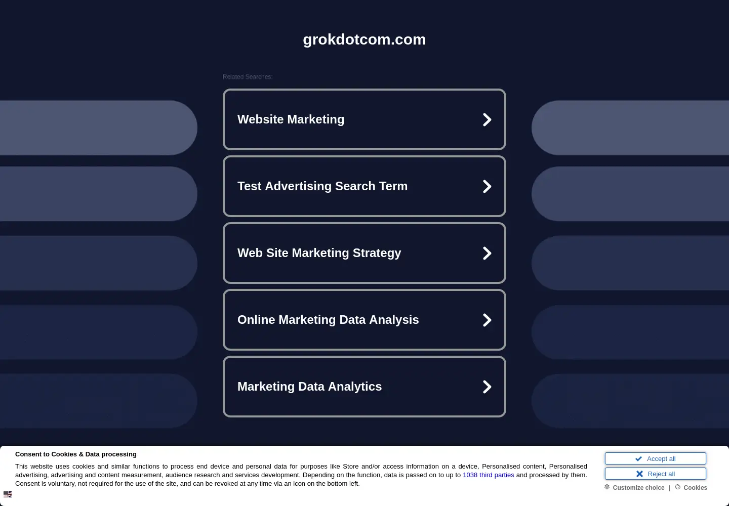 Screenshot of grokdotcom.com