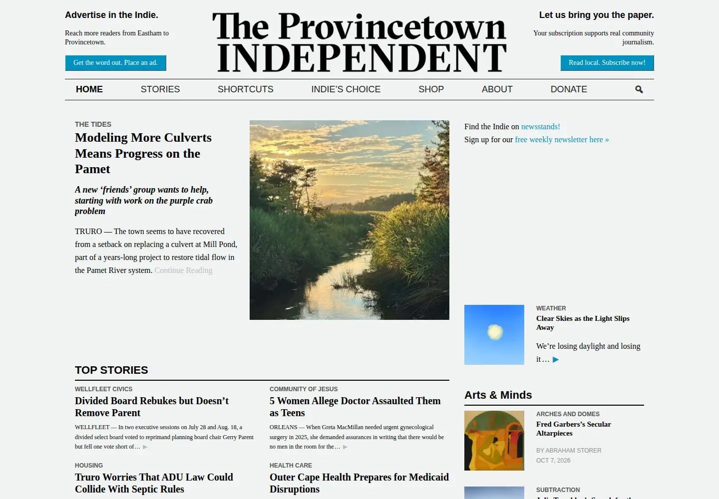 Screenshot of provincetownindependent.org
