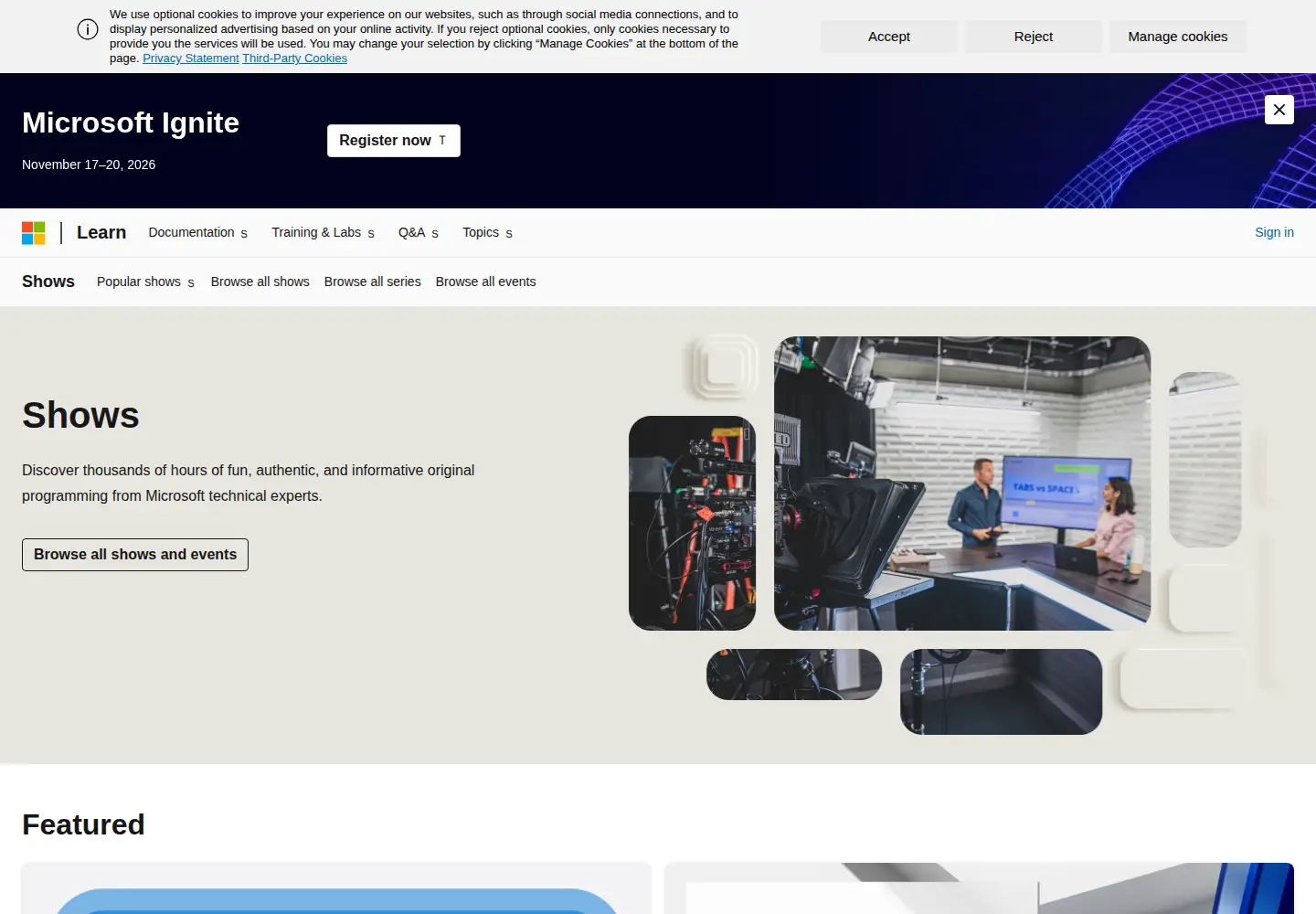 Captured homepage of ch9.ms in the current scan