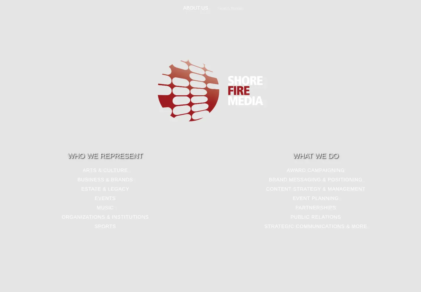 Captured homepage of shorefire.com in the current scan