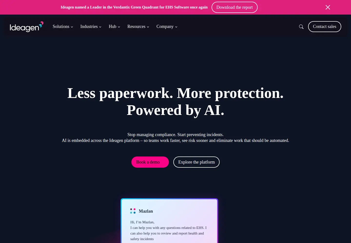 Screenshot of ideagen.com
