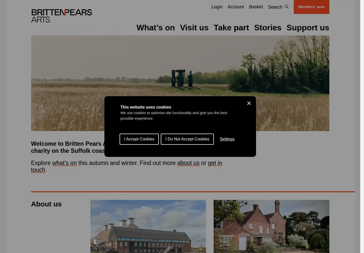 Screenshot of brittenpearsarts.org