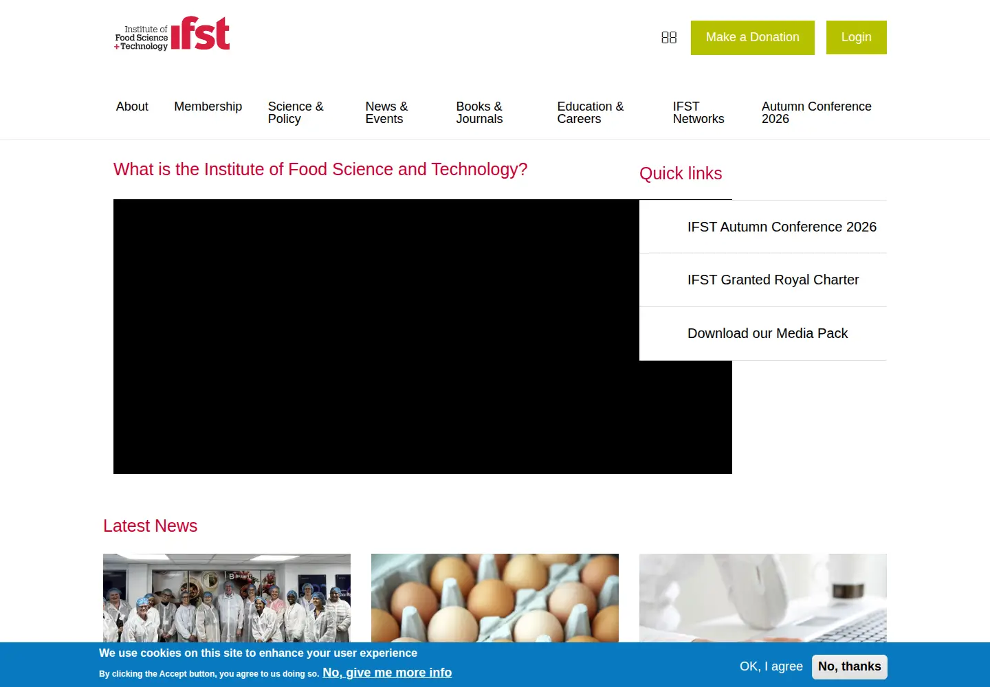 Screenshot of ifst.org
