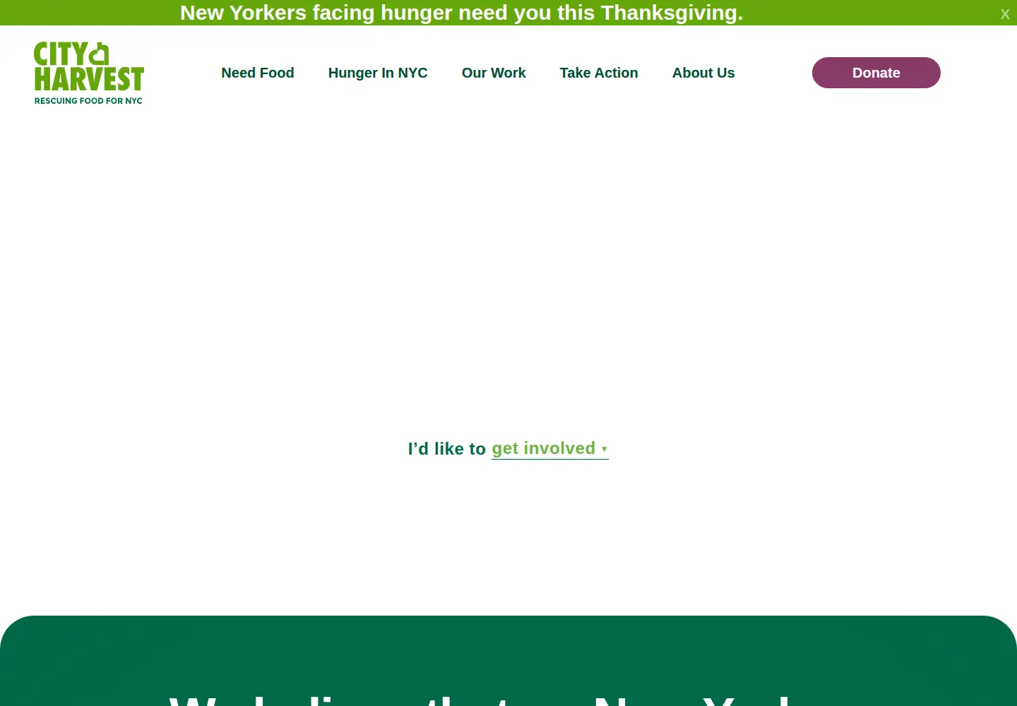 Screenshot of cityharvest.org