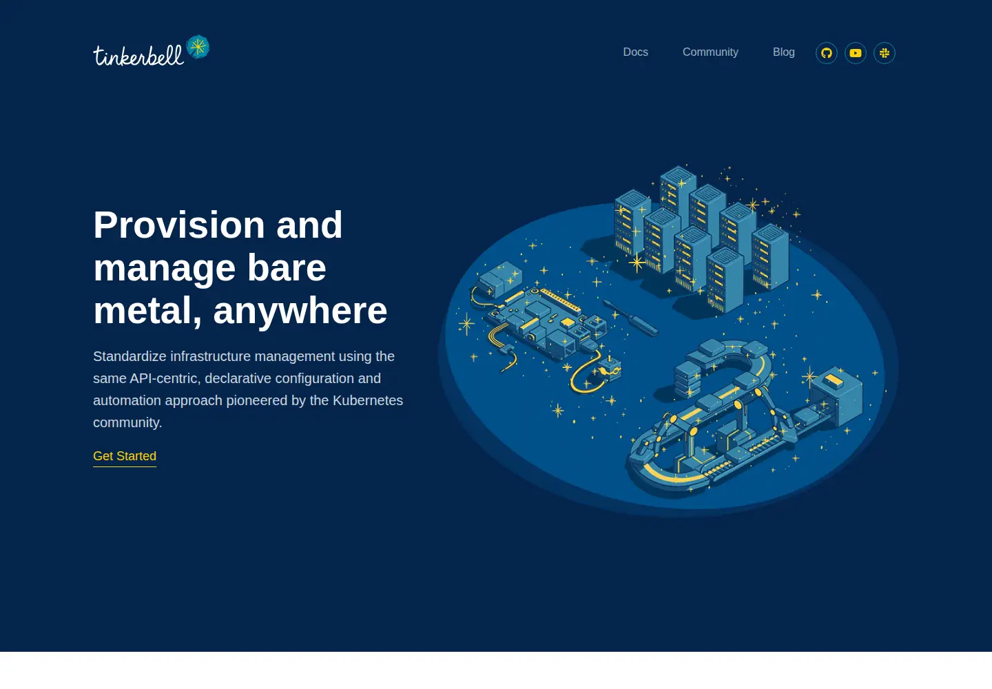 Screenshot of tinkerbell.org