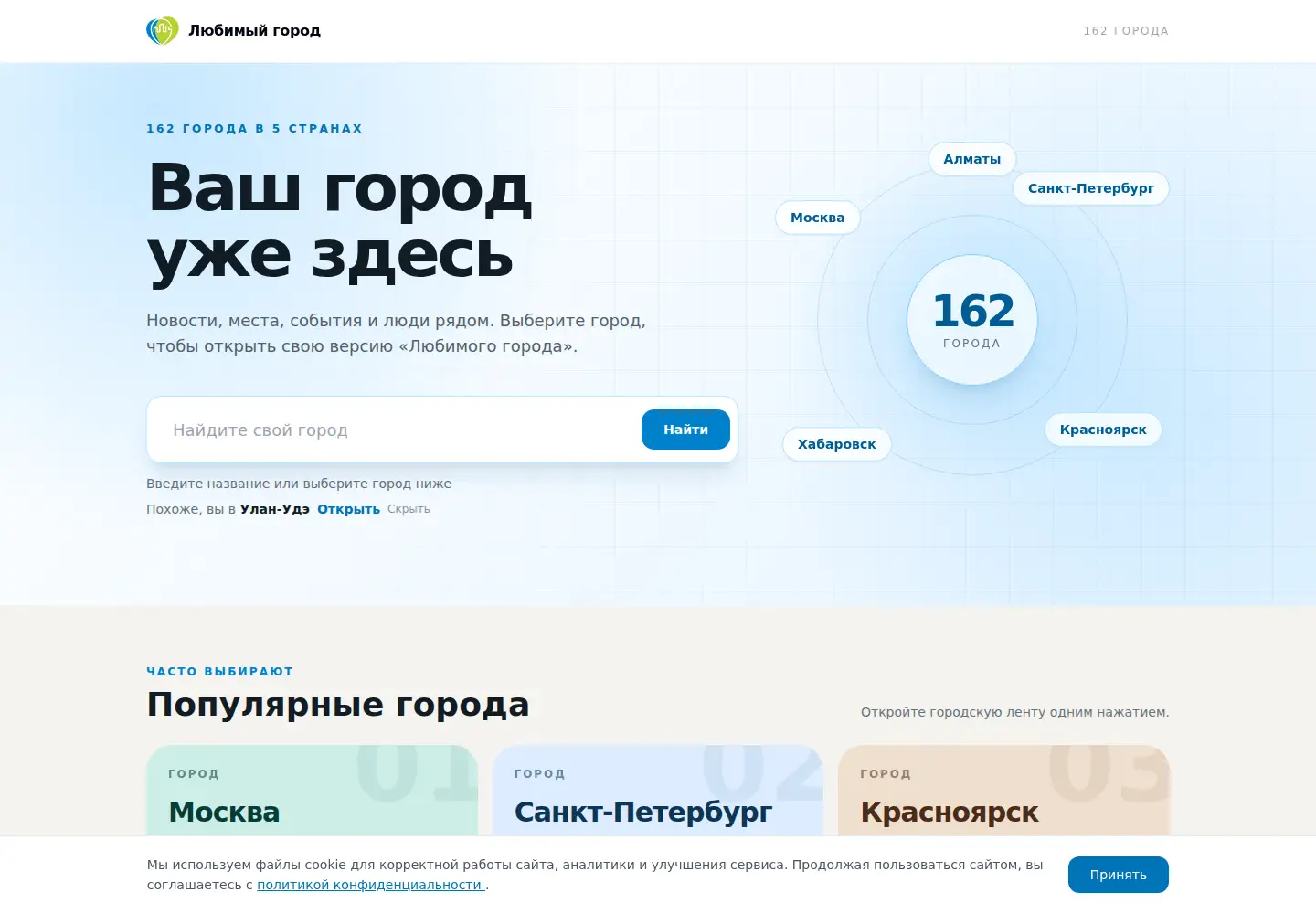 Screenshot of lyubimiigorod.ru