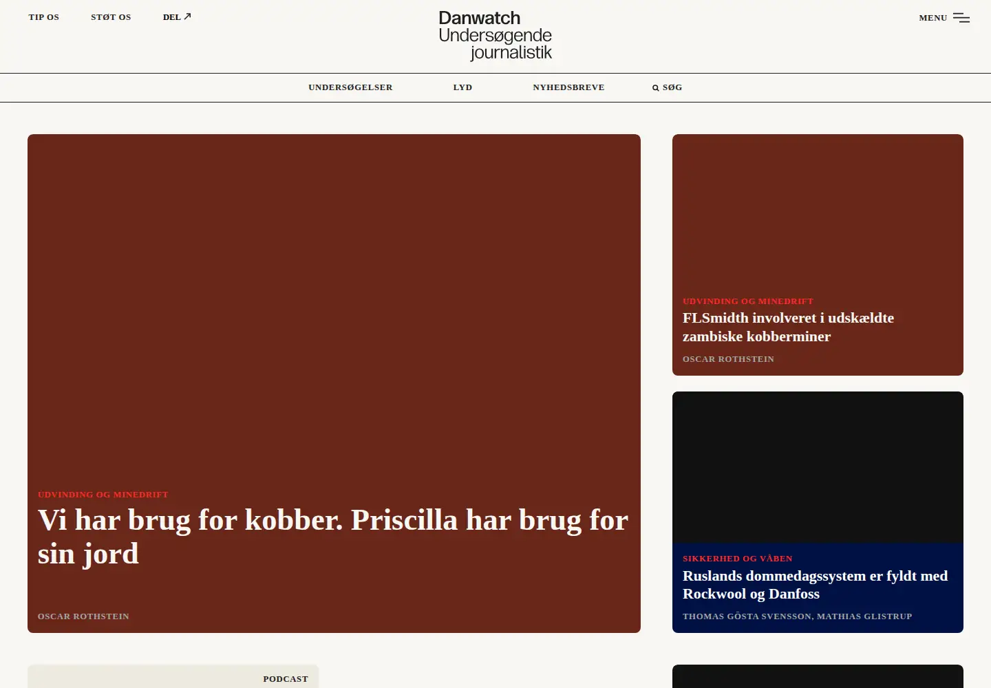 Screenshot of danwatch.dk