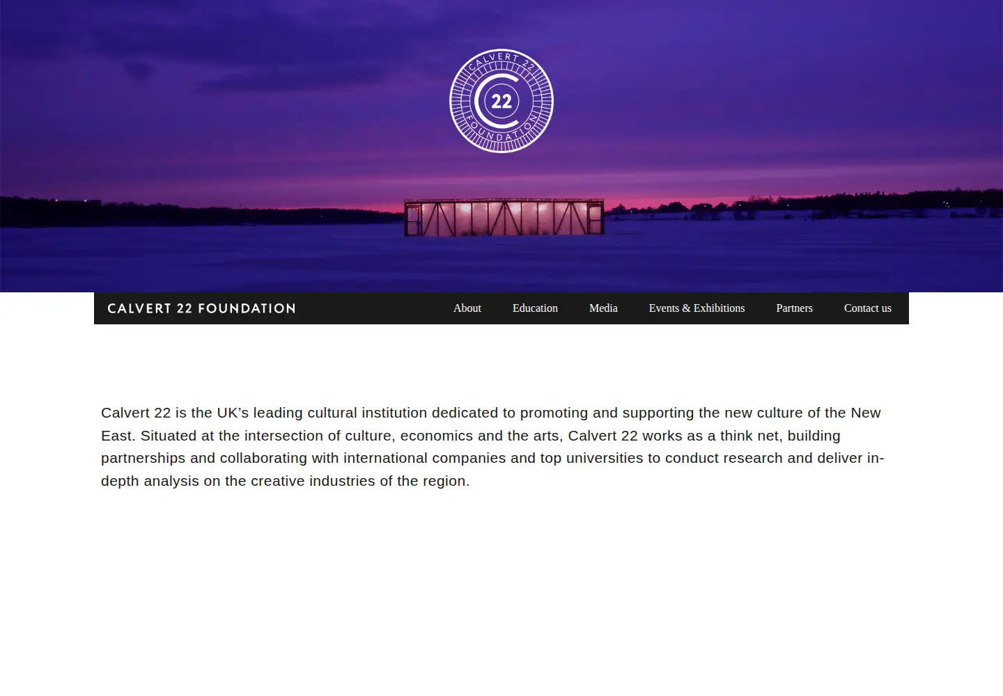 Captured homepage of calvert22.org in the current scan
