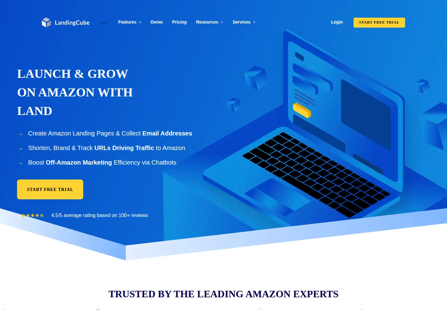 Screenshot of landingcube.com