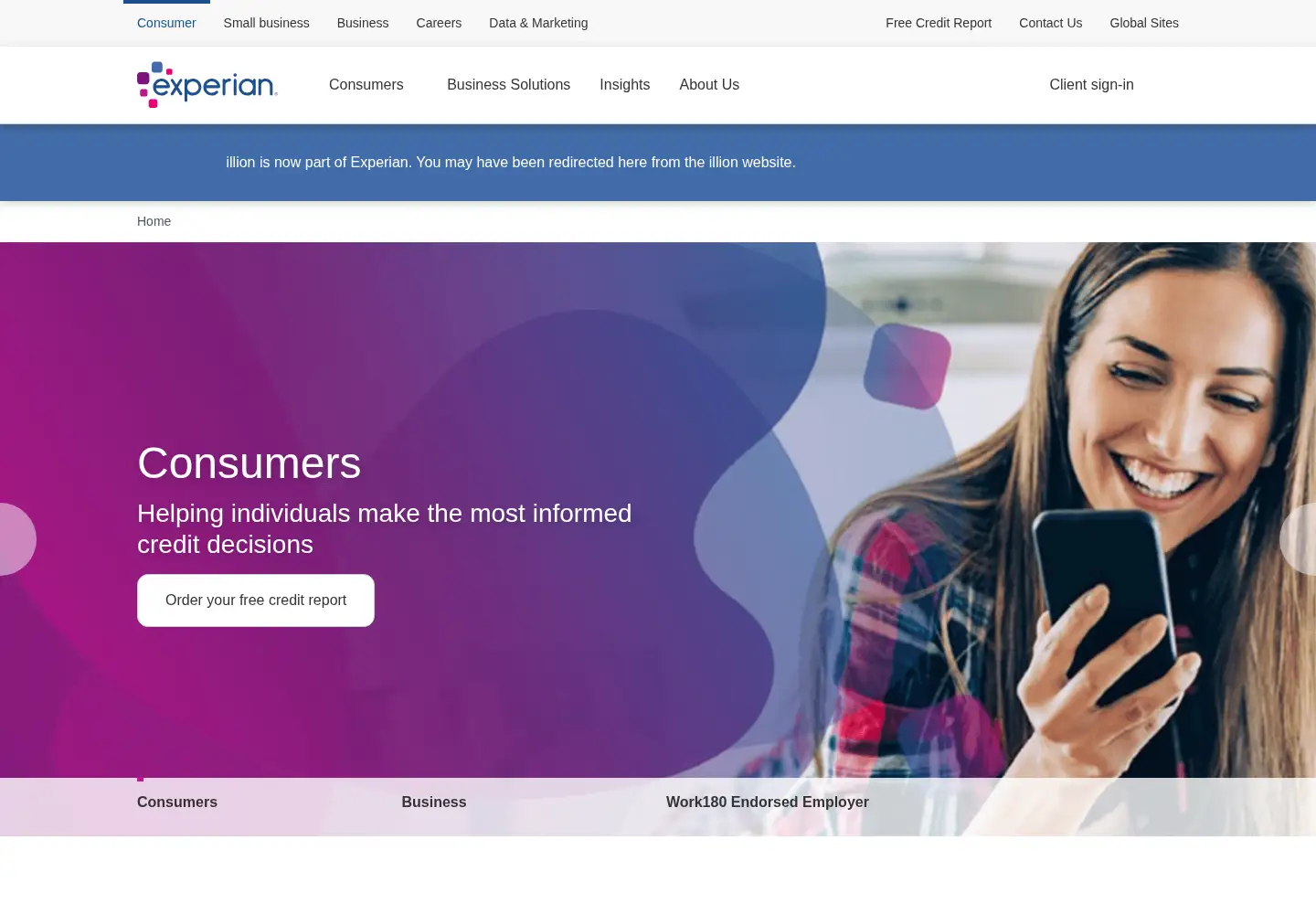 Screenshot of experian.com.au