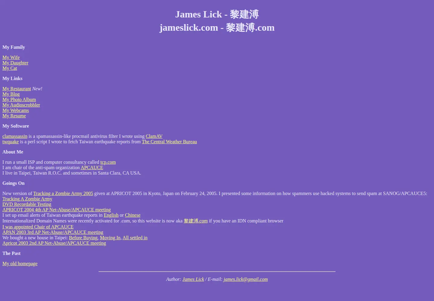 Screenshot of jameslick.com
