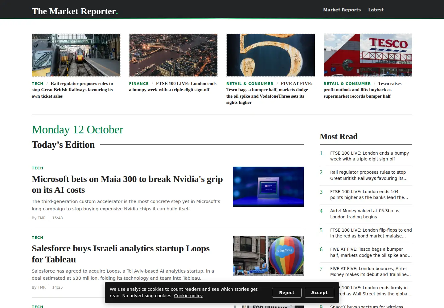 Captured homepage of proactiveinvestors.co.uk in the current scan