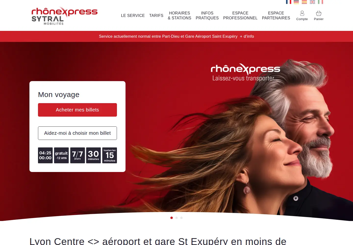 Captured homepage of rhonexpress.fr in the current scan