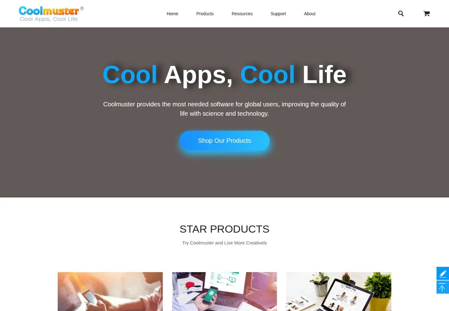 Captured homepage of coolmuster.com in the current scan