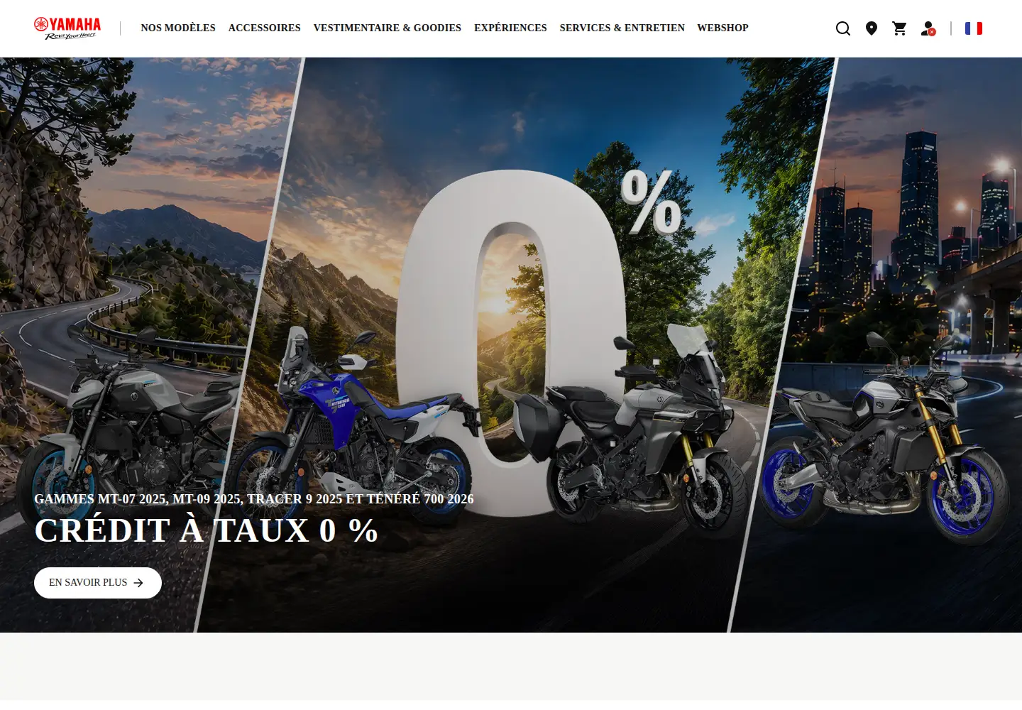 Captured homepage of yamaha-motor.eu in the current scan