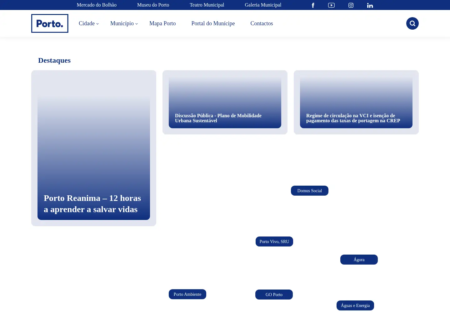 Screenshot of cm-porto.pt