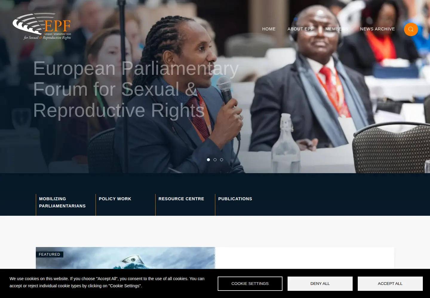 Captured homepage of epfweb.org in the current scan