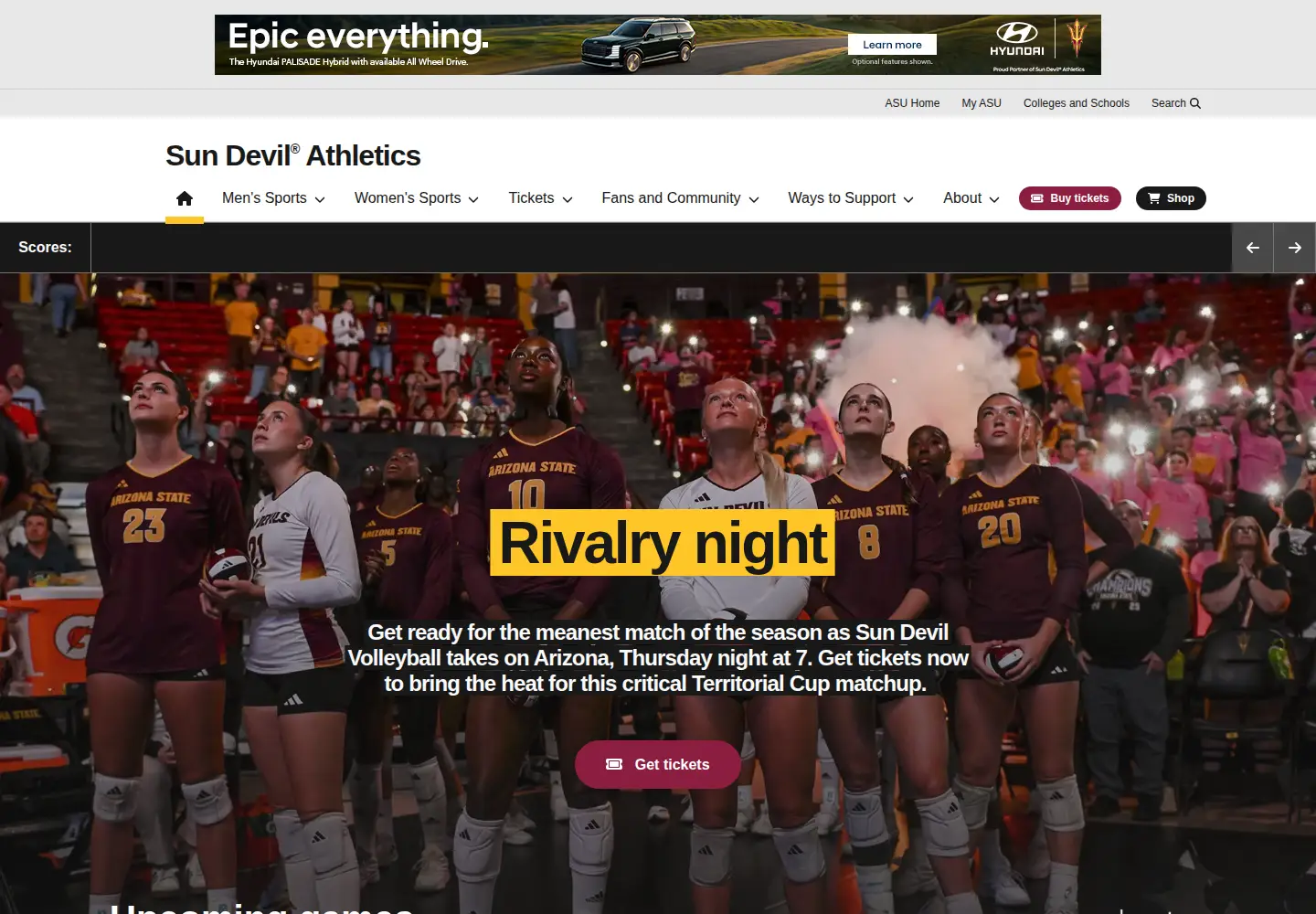 Screenshot of thesundevils.com