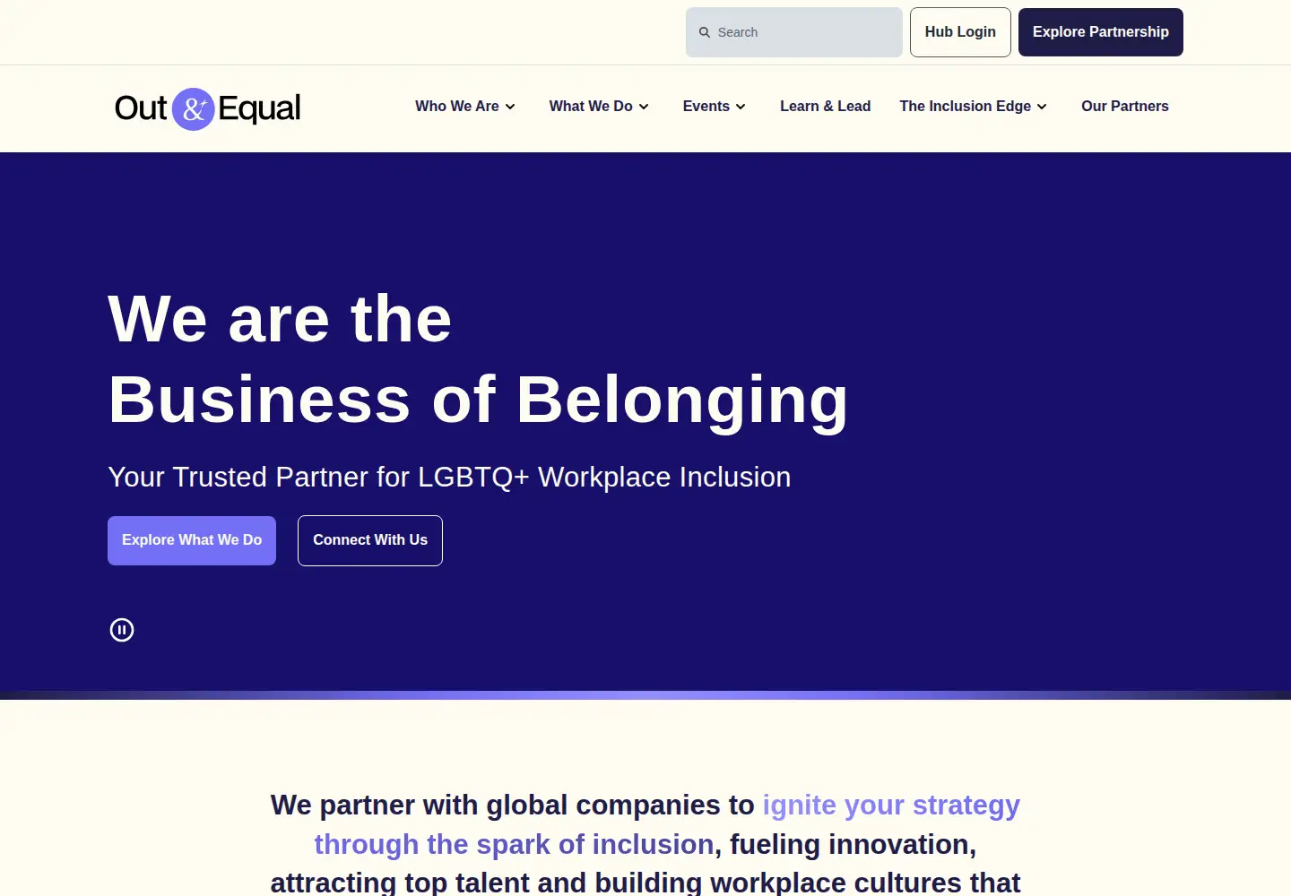 Screenshot of outandequal.org