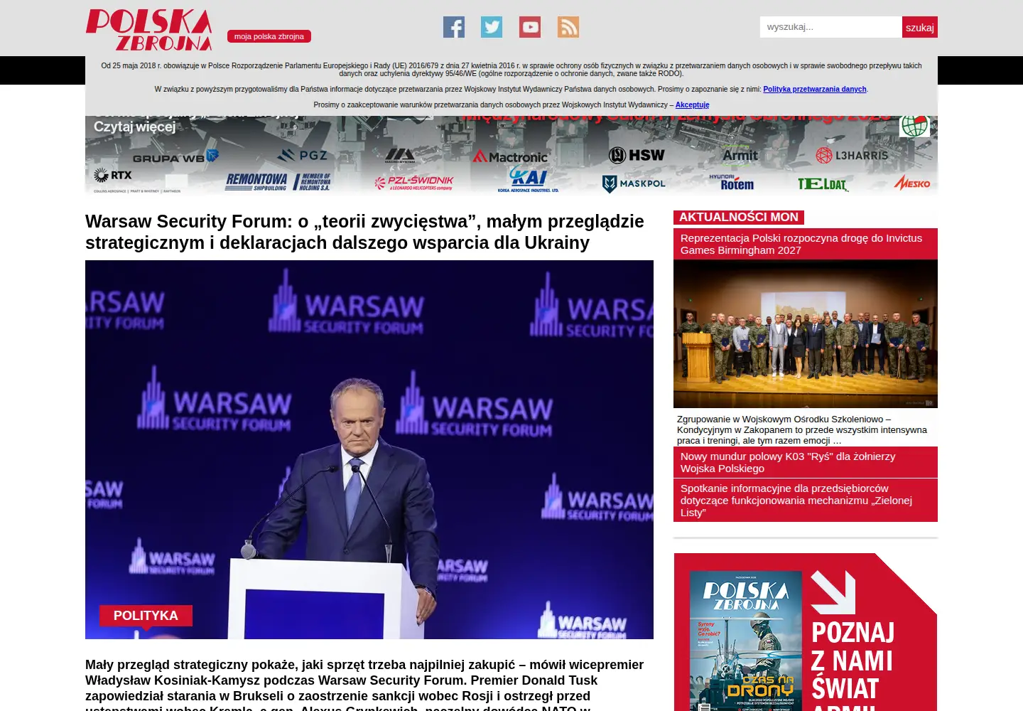 Screenshot of polska-zbrojna.pl