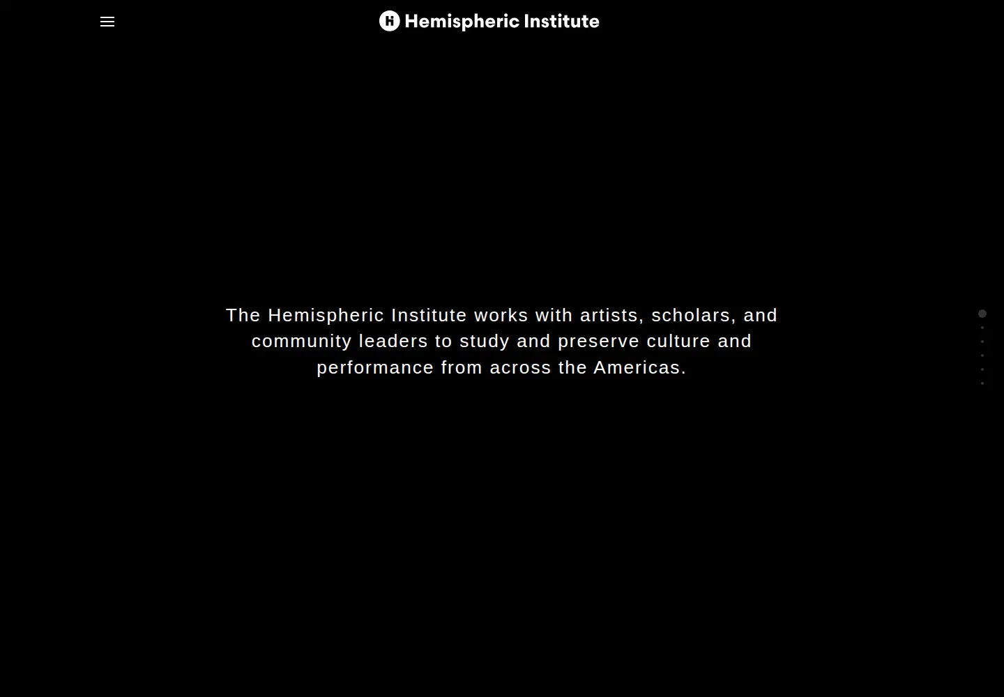 Screenshot of hemisphericinstitute.org