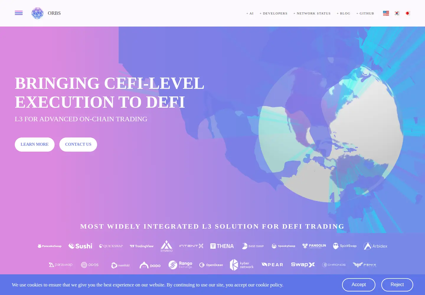 Screenshot of orbs.com