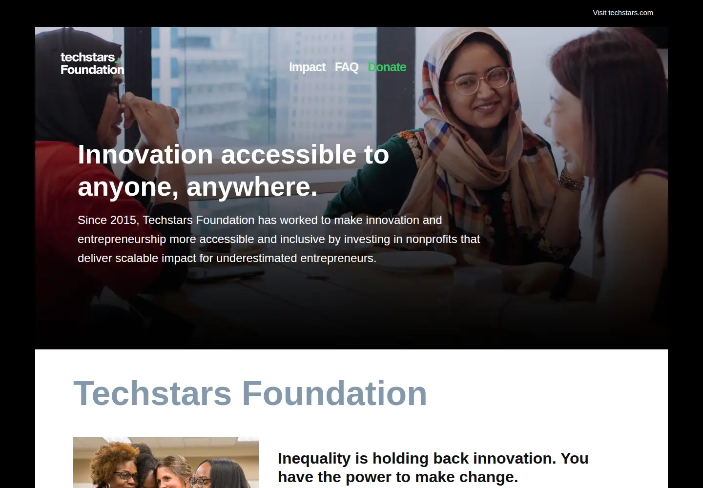 Screenshot of techstars.org