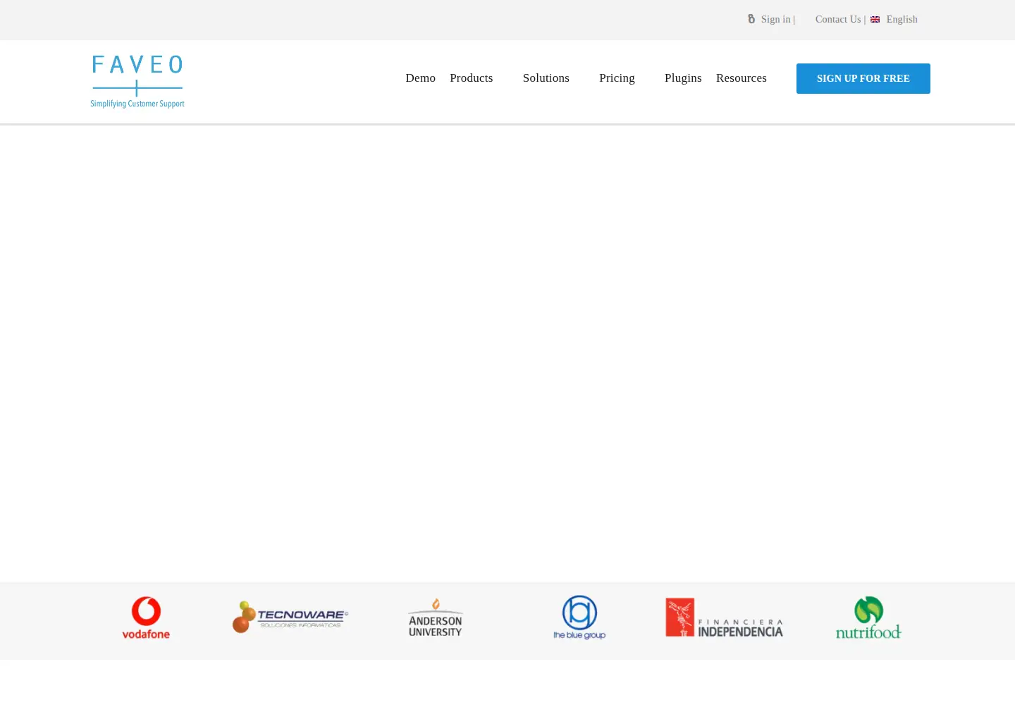 Captured homepage of faveohelpdesk.com in the current scan