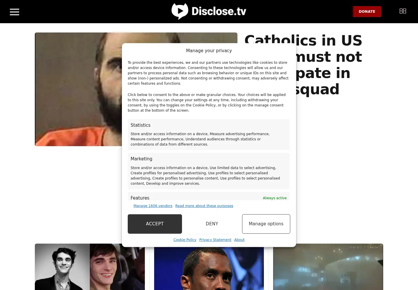 Screenshot of disclose.tv