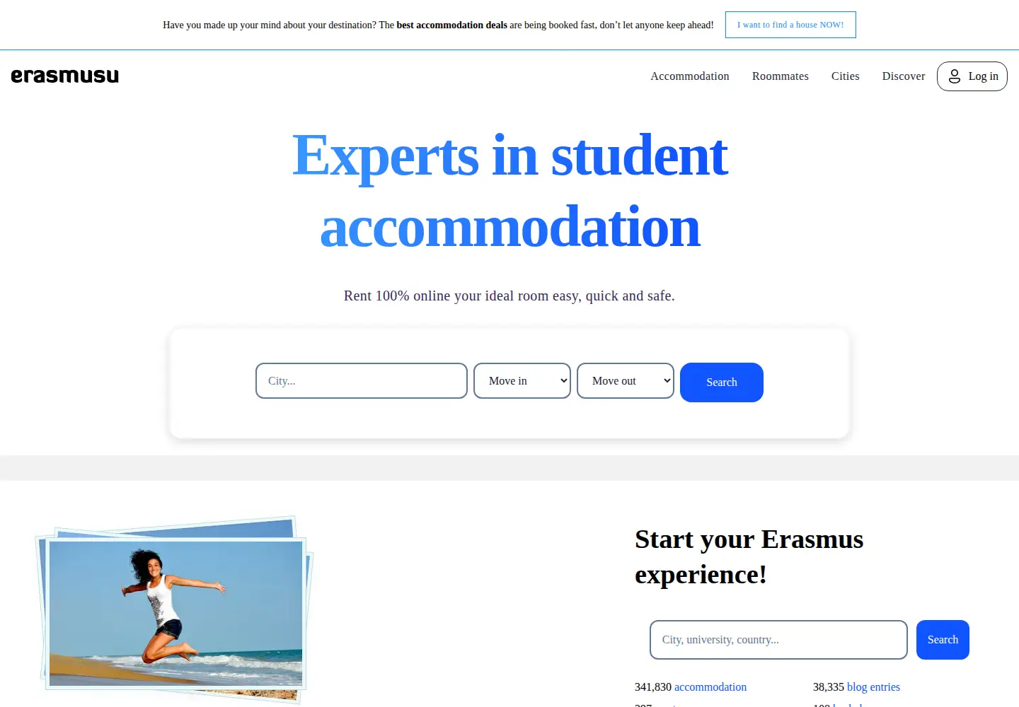 Screenshot of erasmusu.com