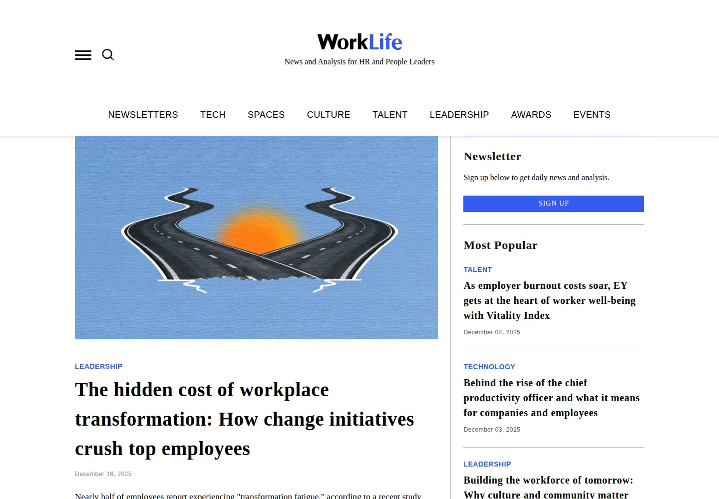 Screenshot of worklife.news