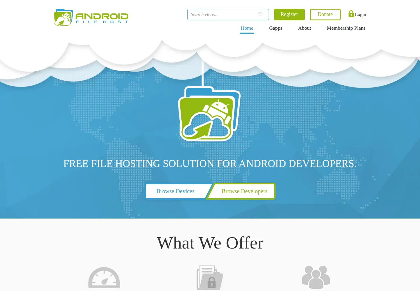 Screenshot of androidfilehost.com