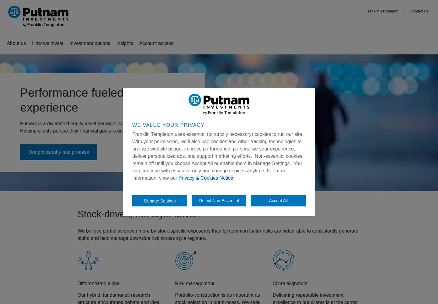 Screenshot of putnam.com
