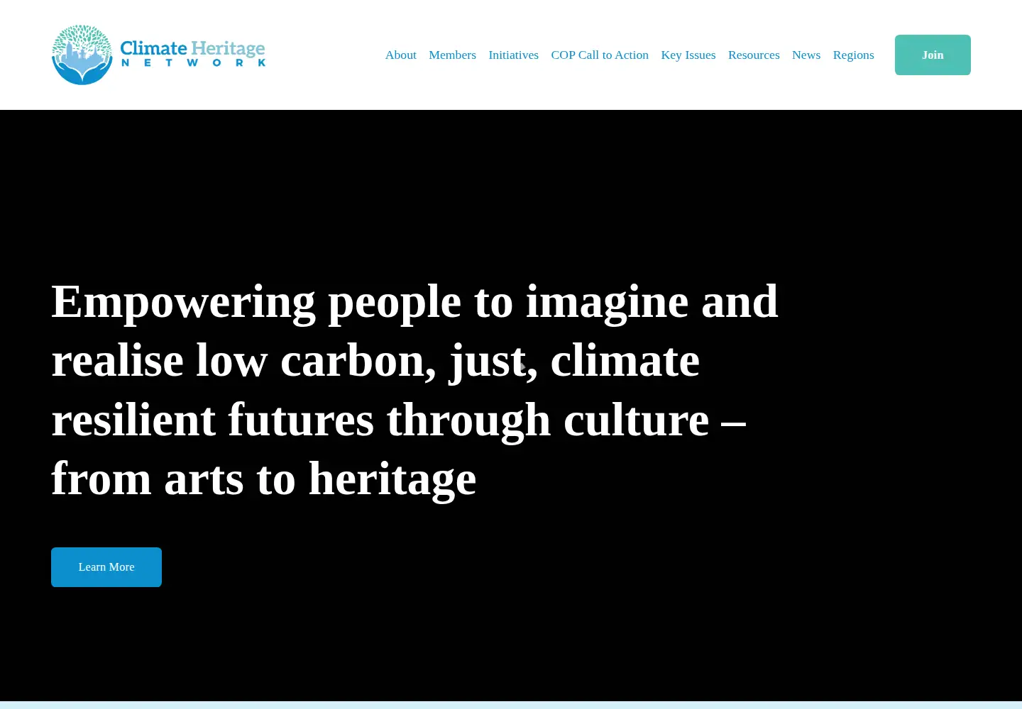 Screenshot of climateheritage.org